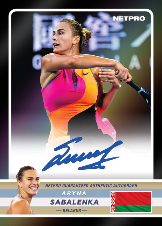 2026 NETPRO Premium Black Autograph Aryna Sabalenka Card /25