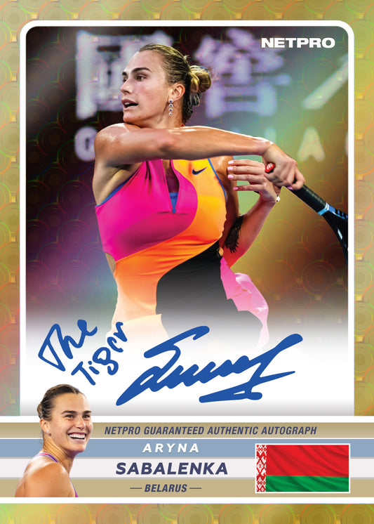 2026 NETPRO Golden Slam Autograph Aryna Sabalenka Card 1/1