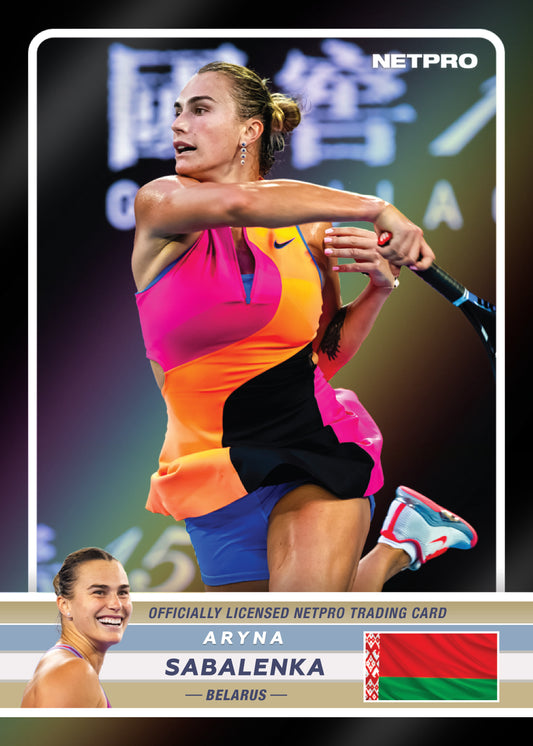 2026 NETPRO Premium Rainbow Black Aryna Sabalenka Card /25