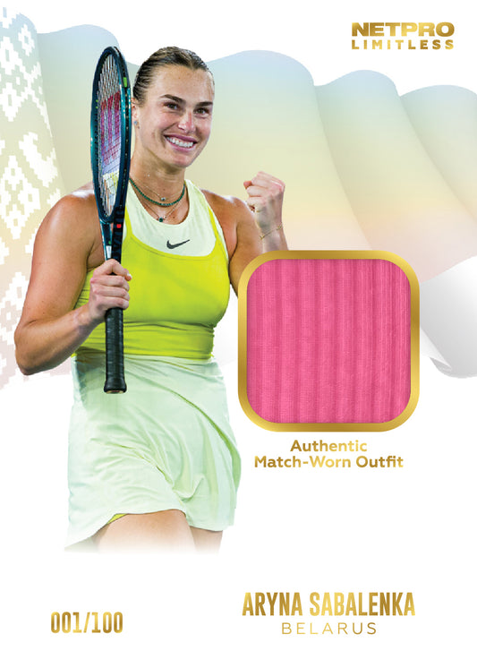 2026 NETPRO Limitless Jersey Aryna Sabalenka Card /100