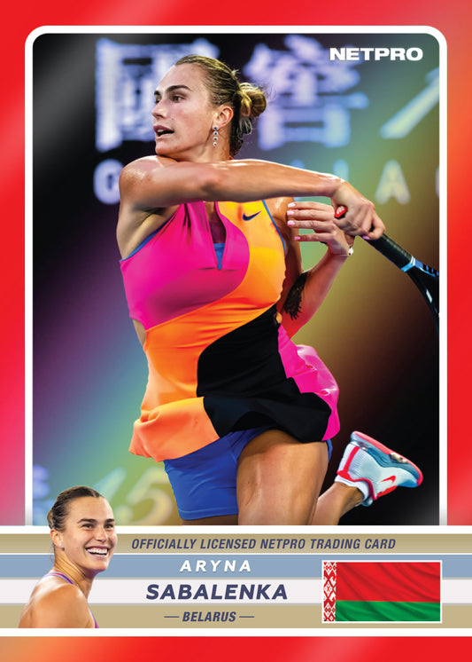 2026 NETPRO Premium Rainbow Red Aryna Sabalenka Card /10
