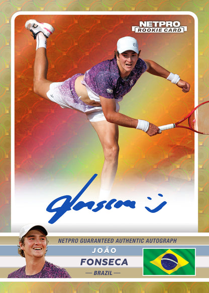 2026 NETPRO Premium Golden Slam Autograph Joao Fonseca Rookie Card 1/1