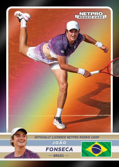 2026 NETPRO Premium Rainbow Black Joao Fonseca Rookie Card /25