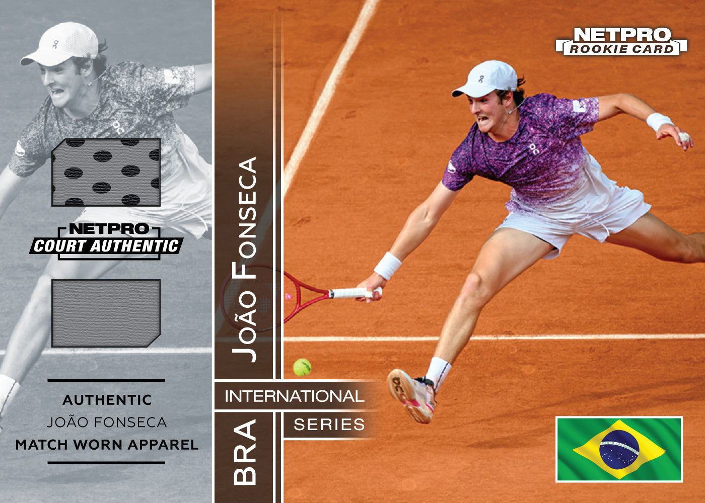 2026 NETPRO International Series Dual Jersey Joao Fonseca Rookie Card /50