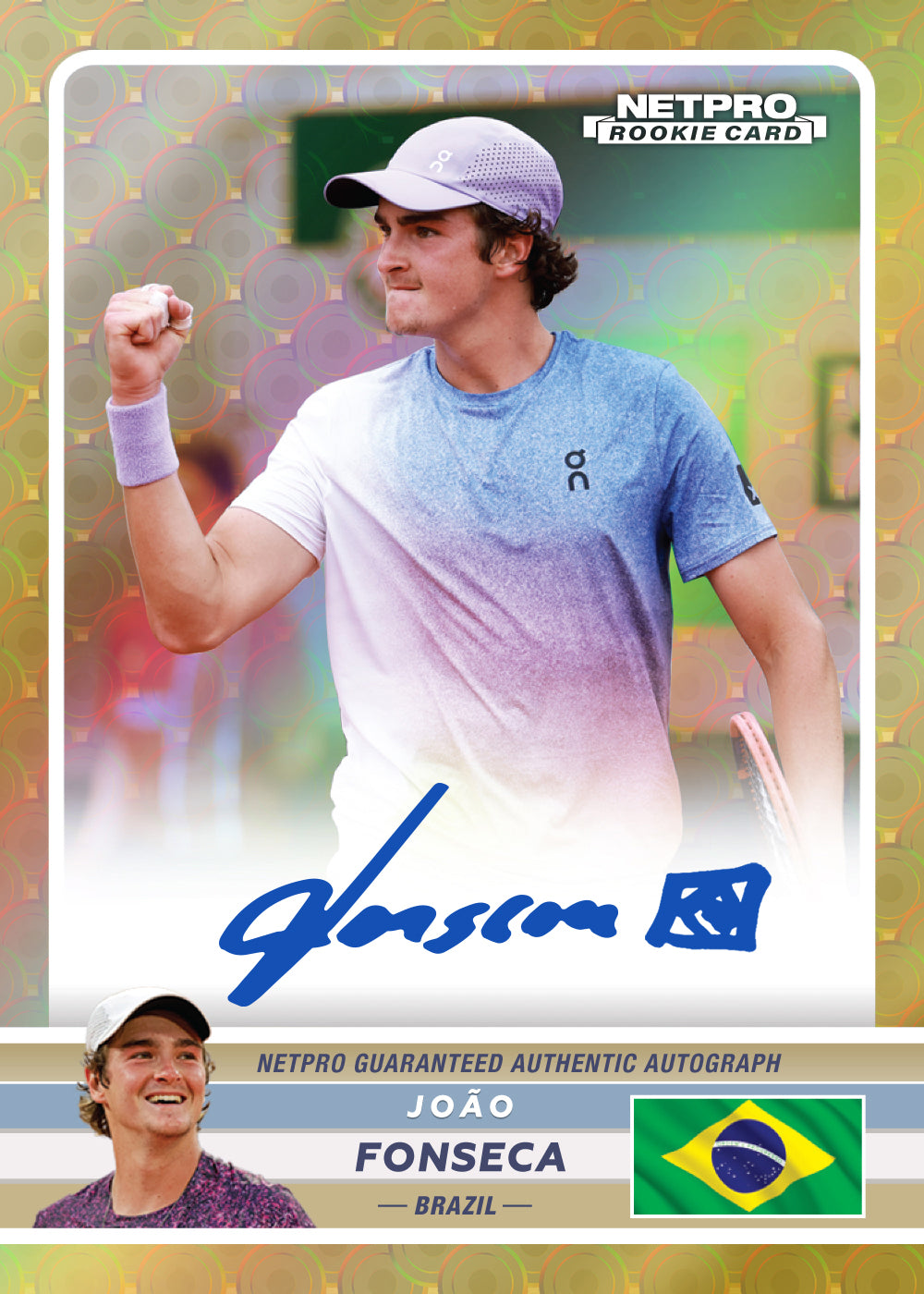 2026 NETPRO Premium Golden Slam Autograph Joao Fonseca Rookie Card 1/1