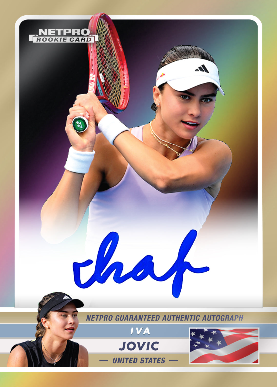 2026 NETPRO Premium Rainbow Autograph Iva Jovic Rookie Card /150