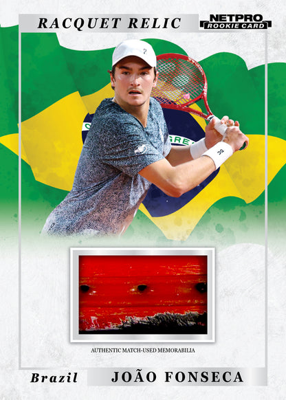 2026 NETPRO Racquet Relic Joao Fonseca Rookie Card /25